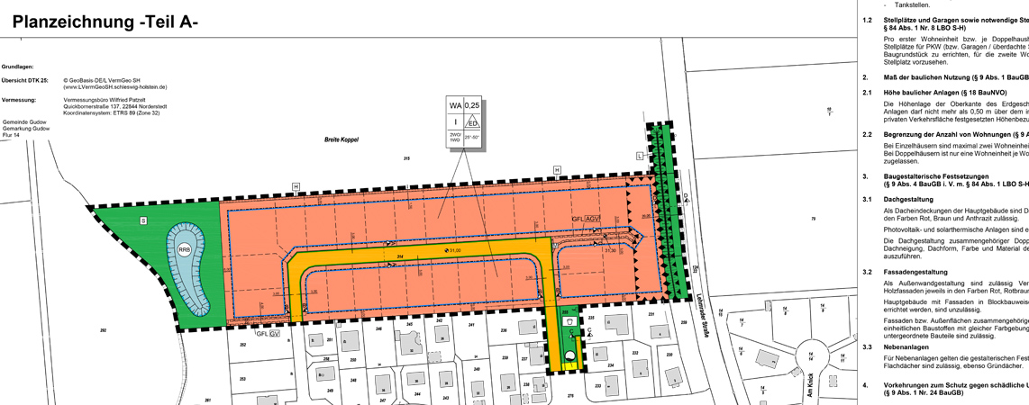 B-Plan Nr. 14 - abgeschlossenes Projekt Baugebiet Gudow